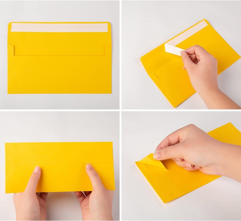 Wishop 200 Pack Colorful #10 Business Envelopes Self Seal Standard Envelopes for Office Checks, Business, Letter Mailing Invoices, 4.13 x 9.49 Inches (200) - Image 3